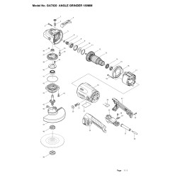 Makita GA 7020 Avuç Taşlama Makinası için Yedek Parça Temini