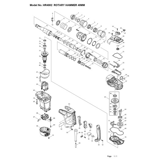 Makita HR4002 Kırıcı Delici için Yedek Parça Temini