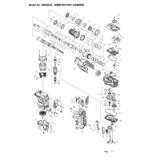 Makita HR 4003 C Kırıcı Delici Matkap için Yedek Parça Temini