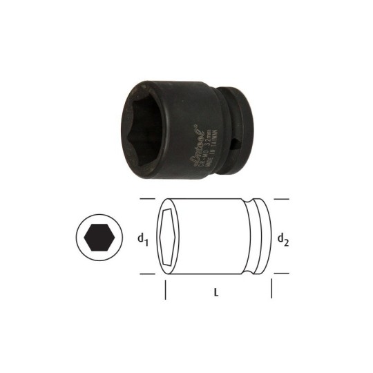 Osaka 1/2 13 Mm Havalı Kısa Lokma