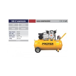Proter 100 LİTRE 3 HP Hava Kompresörü