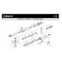 Osaka OPC 55214 Havalı Cırcır Motoru İçin Yedek Parça Temini