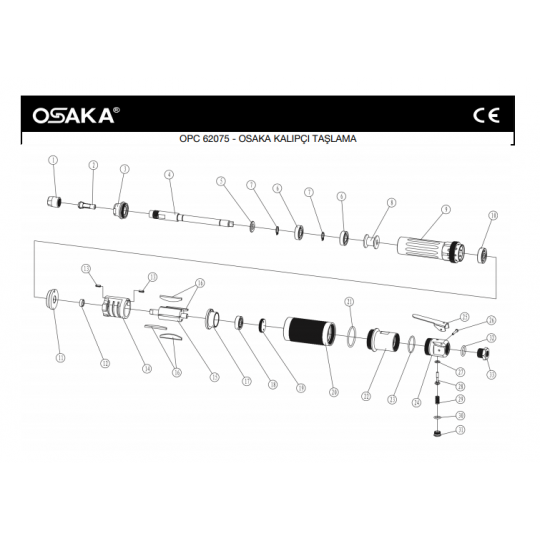 Osaka OPC 62075 Havalı Kalıpçı Taşlama Makinesi İçin Yedek Parça Temini
