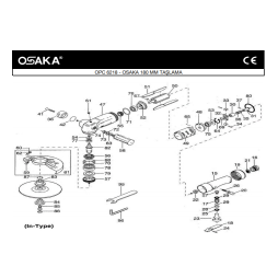 Osaka OPC 6218 180 Mm Havalı Taşlama Makinesi İçin Yedek Parça Temini