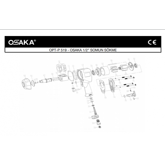 Osaka OPT-P 519 1/2 Somun Sökme Makinesi İçin Yedek Parça Temini