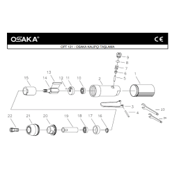 Osaka OPT 121 Havalı Kalıpçı Taşlama Makinesi İçin Yedek Parça Temini
