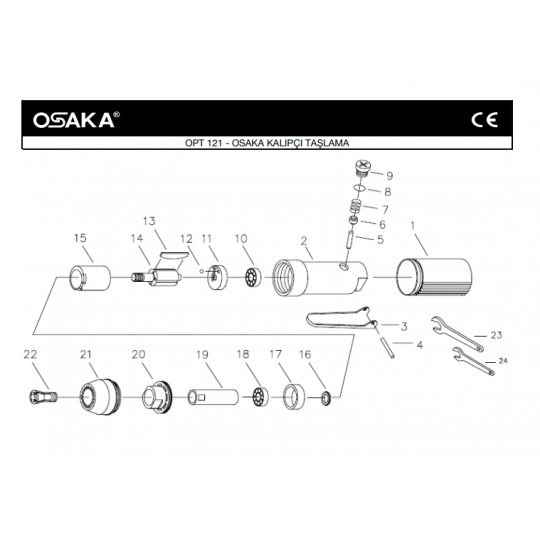 Osaka OPT 121 Havalı Kalıpçı Taşlama Makinesi İçin Yedek Parça Temini