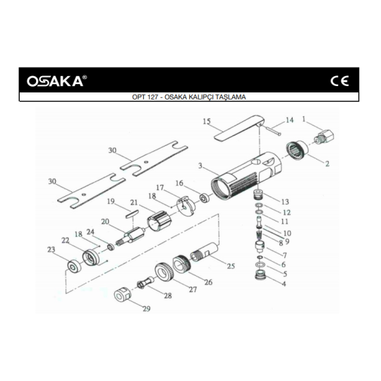 Osaka OPT 127 Havalı Kalıpçı Makinesi İçin Yedek Parça Temini