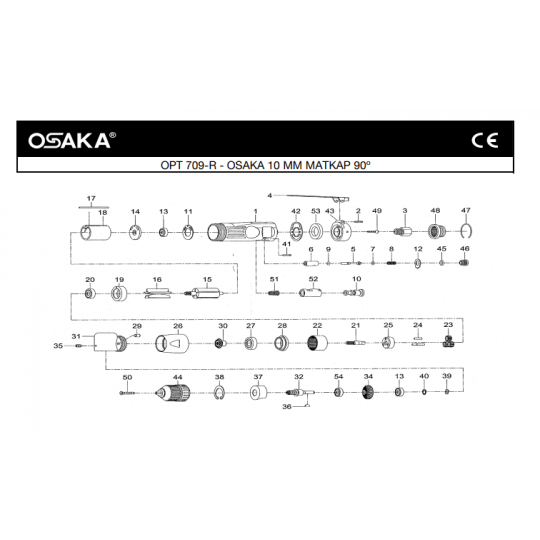 Osaka OPT 709 R Havalı 10 Mm Matkap İçin Yedek Parça Temini
