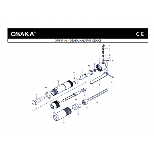 Osaka OPT-P 10 Havalı Kalafat Çekici İçin Yedek Parça Temini