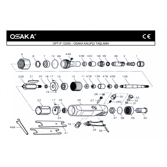 Osaka OPC 122S5 Havalı Kalıpçı Taşlama Makinesi İçin Yedek Parça Temini
