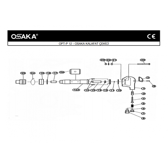 Osaka OPT-P 12 Havalı Kalafat Çekici İçin Yedek Parça Temini
