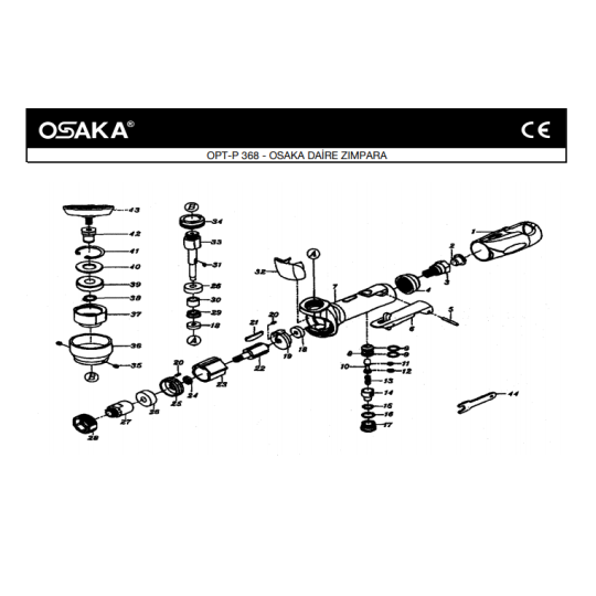 Osaka OPT-P 368 Havalı Daire Zımpara Makinesi İçin Yedek Parça Temini