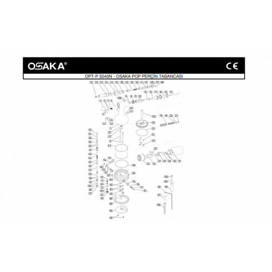 Osaka OPT-P 5040 N Havalı Pop Perçin Tabancası İçin Yedek Parça Temini