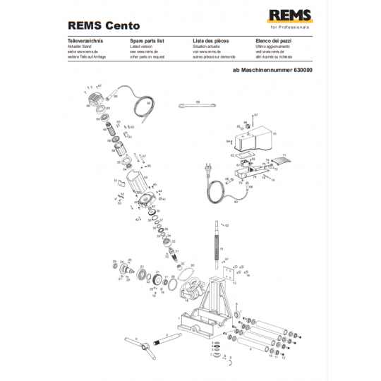 REMS Cento (845001 R220) İçin Yedek Parça Temini